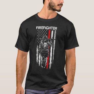 US-Feuerwehrmann Amerikanische Flagge Patriotische T-Shirt
