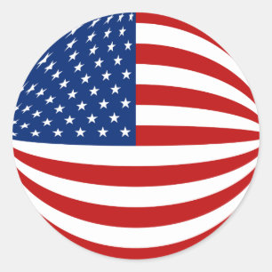 US Fisheye Flag Sticker
