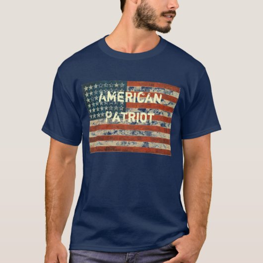 US Flag4, Amerikaner, Patriot T-Shirt (Vorderseite)
