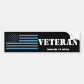US Flag AIR FORCE BLAU - Veteran - Zu tragen lohnt Autoaufkleber (Vorne)