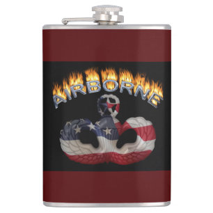 US-Flag Airborne Flügel Flachmann