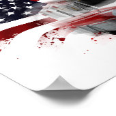 US Flag Ambulance EMT Paramedic Poster (Ecke)