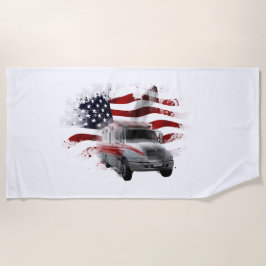 US Flag Ambulance Handtuch EMT Paramedic