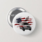 US Flag Ambulance Handy Fall EMT Paramedic Button (Vorne & Hinten)