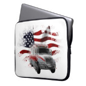US Flag Ambulance Handy Fall EMT Paramedic Laptopschutzhülle (Vorderseite Links)