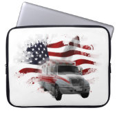 US Flag Ambulance Handy Fall EMT Paramedic Laptopschutzhülle (Vorderseite)