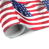 US Flag American Flag Amerikanische Unabhängigkeit Geschenkpapier (Rolleneckpunkt)