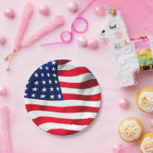 US Flag American Flag Amerikanische Unabhängigkeit Pappteller (Party)