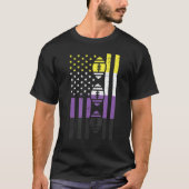 US Flag American Football Nonbinary Enby Nb Pride T-Shirt (Vorderseite)