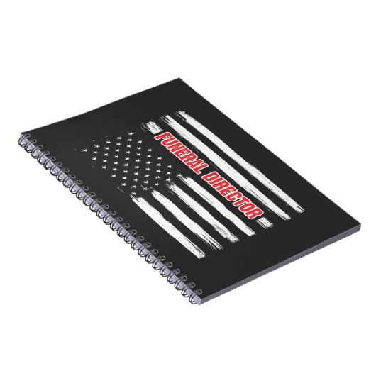 US-Flag: American Funerty Director Proud Mortician Notizblock (Rechte Seite)