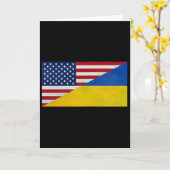 Us Flag And Ukrainian Flag - Partnership And Allia Karte (Gelbe Blume)