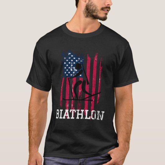 US Flag Biathlon T-Shirt (Vorderseite)
