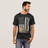 US Flag Blacksmithing Anvil & Hammer American Blac T-Shirt (Vorne ganz)