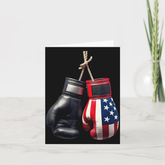 US-Flag-Boxhandschuhe Boxer Karte (Vorderseite)