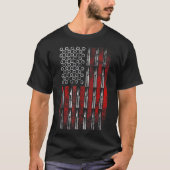 US Flag Bullets Flag American Flag Gun Rights T-Shirt (Vorderseite)
