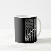 Us Flag Chainsaw Woodworker Logger Kaffeetasse (VorderseiteRechts)