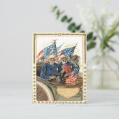 US Flag Civil War Union Veteran Parade Postkarte (Stehend Vorderseite)