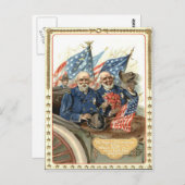 US Flag Civil War Union Veteran Parade Postkarte (Vorne/Hinten)
