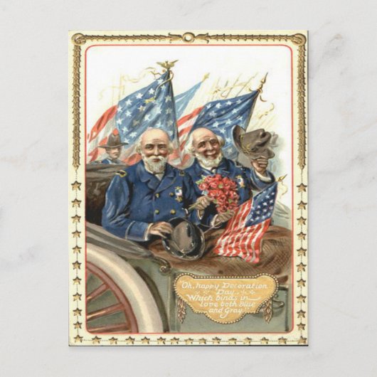 US Flag Civil War Union Veteran Parade Postkarte (Vorderseite)