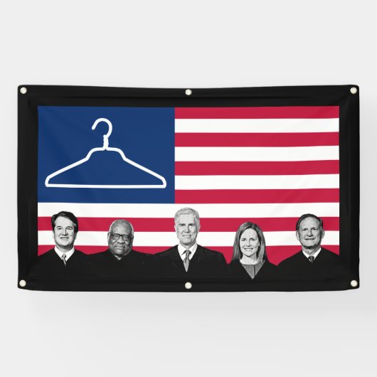 US Flag Coating Hanger SCOTUS Banner (Horizontal)