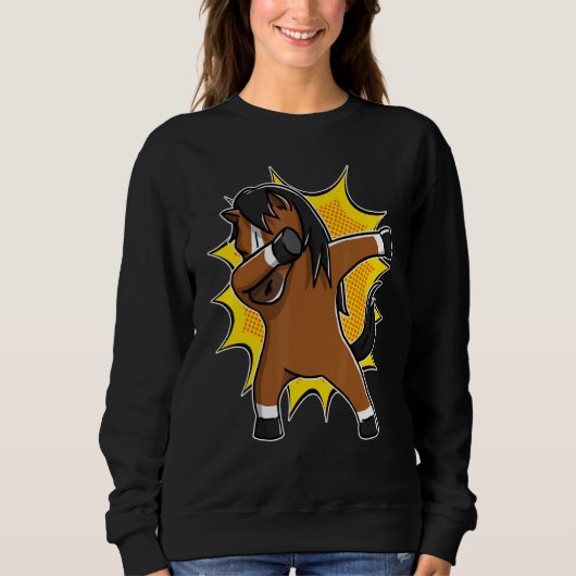 us flag dabbing horse sweatshirt (Vorderseite)