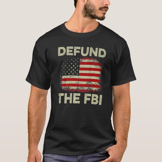 US Flag Defund the FBI Premium T-Shirt (Vorderseite)