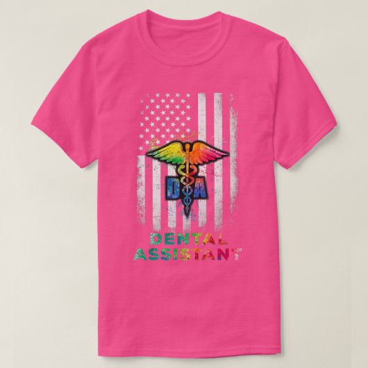 US Flag Dental Assistant Shirt (Design vorne)