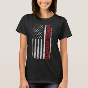US-Flag Dieselmotor Mechaniker Vintage LKW T-Shirt