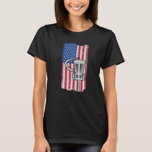 US Flag Disk Golf Midrange Par Idea Frisbee T-Shirt