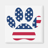 US Flag Dog Paw Print Magnet (Vorne)
