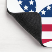 US Flag Dog Paw Print Mousepad (Ecke)