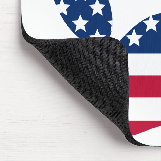 US Flag Dog Paw Print Mousepad (Ecke)