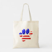 US Flag Dog Paw Print Tragetasche (Rückseite)