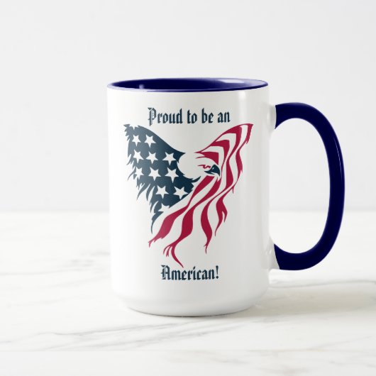 "US Flag Eagle" Anpassbare Kaffee/Tee-Tasse Tasse (Rechts)