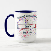 "US Flag Eagle" Anpassbare Kaffee/Tee-Tasse Tasse (Links)