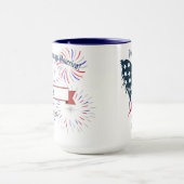 "US Flag Eagle" Anpassbare Kaffee/Tee-Tasse Tasse (Zentrum)