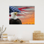US Flag Eagle Poster (Küche)