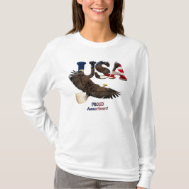US FLAG & EAGLE USA Stil Ladys Shirt