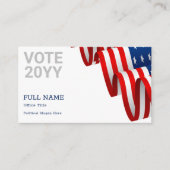 US Flag Editable Political Campaign Business Card Visitenkarte (Vorderseite)