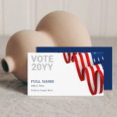 US Flag Editable Political Campaign Business Card Visitenkarte
