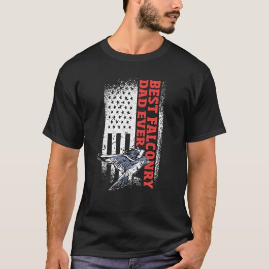 US Flag Falconry Dad T-Shirt (Vorderseite)