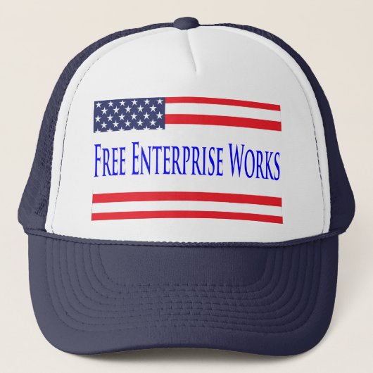 US Flag Free Enterprise Works Hat Truckerkappe (Vorderseite)