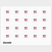 US Flag Freedty™ Classic Round Stickers (Blatt)