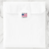 US Flag Freedty™ Classic Round Stickers (Tasche)