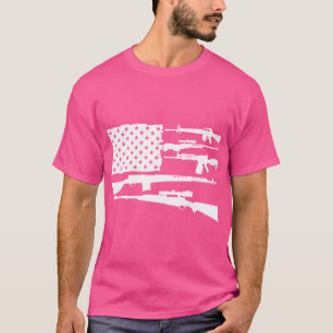 US Flag Gewehre Schlupfgewehre Maschinengewehr Pr T-Shirt