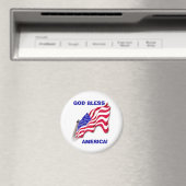 US FLAG "GOD BLESS AMERICA" Magnet (In Situ (Geschirrspüler))