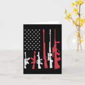 US Flag Guns Funny American Pride 4. Juli Pat Karte (Gelbe Blume)