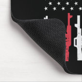 US Flag Guns Funny American Pride 4. Juli Pat Mousepad (Ecke)