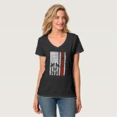 US-Flag-Hackbeil-Axtwerfen T-Shirt (Vorderseite Vollansicht)