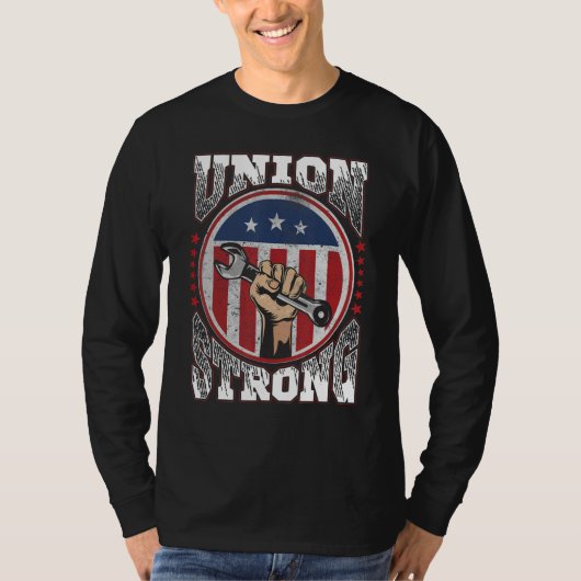 US Flag Happy Labor Day Union Strong Labor Day Cel T-Shirt (Vorderseite)